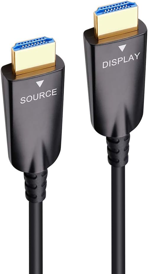 328 Feet Fiber Optic HDMI Cable with 4K 30Hz and 1080p 60Hz HD Video 3D HDCP CEC High Speed Supported (100 Meters, Black) P26353