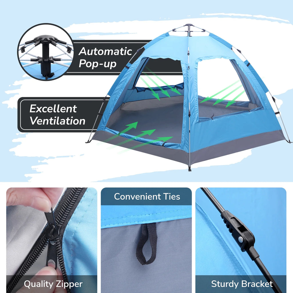 3-4 Person Waterproof Automatic Camping Tent F949