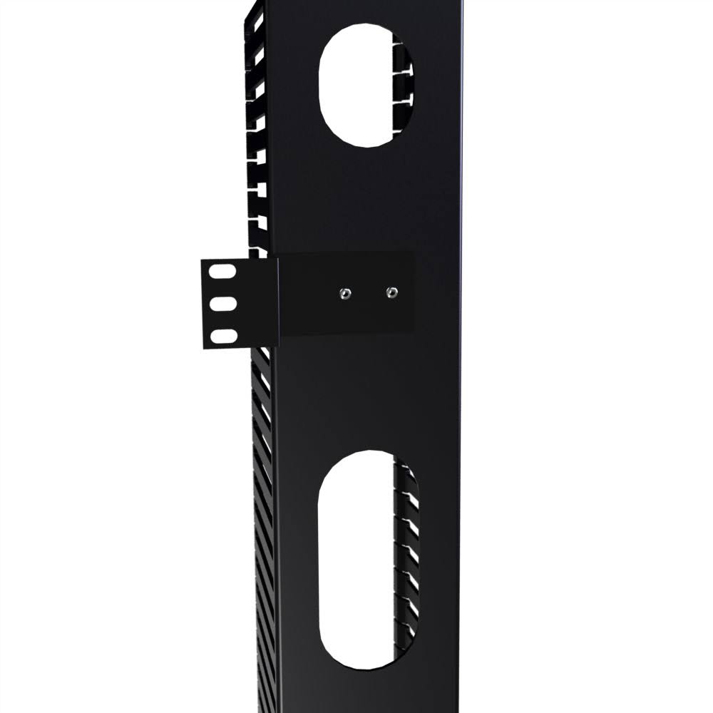 Black PVC Vertical Cable Management Panel P7416