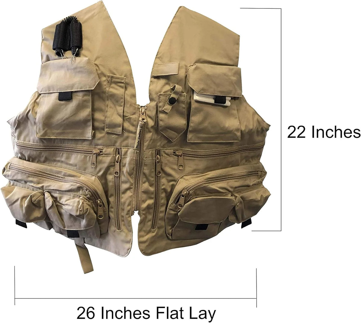 Fishing Gear Vest with 24 Pockets and Neoprene Shoulder A15366