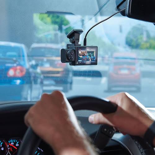 Dual-View Smart Dash Cam with Cabin-View Accessory Camera X4038