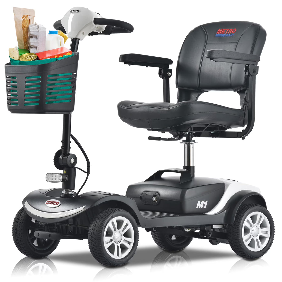 Lightweight Folding 4-Wheel Mobility Scooter with Side Bag C65332