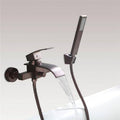 Oil Rubbed Bronze Wall-Mount Tub Faucet with Handshower O7224