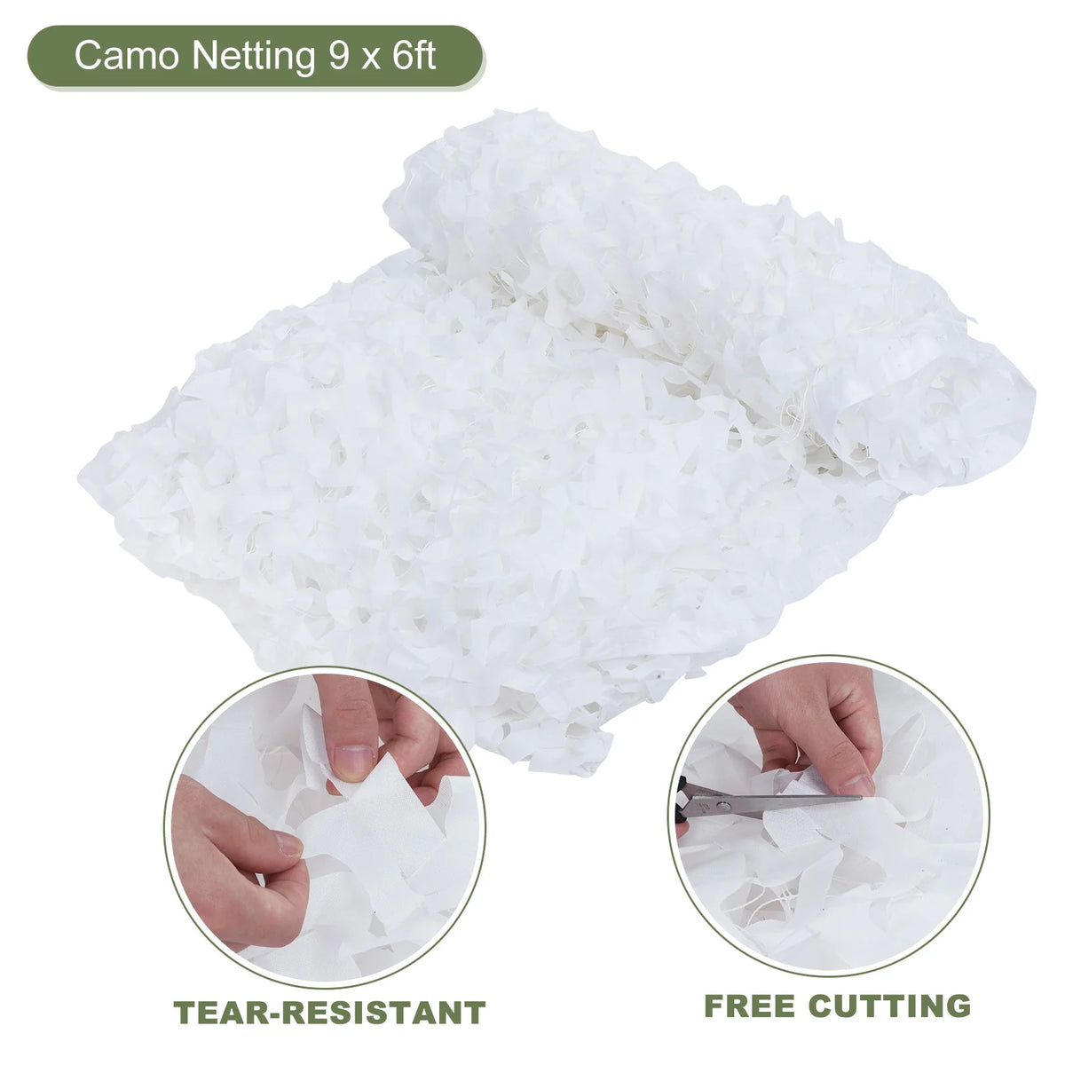 White Camo Netting 9 x 9ft X482