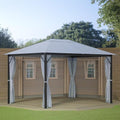 Aluminum Frame Outdoor Gazebo with Netting S350963