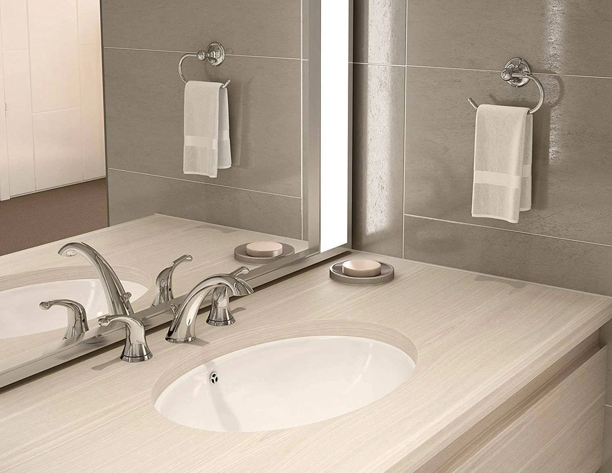 Polished Chrome 2-Handle Bathroom Faucet with Drain Assembly X665286