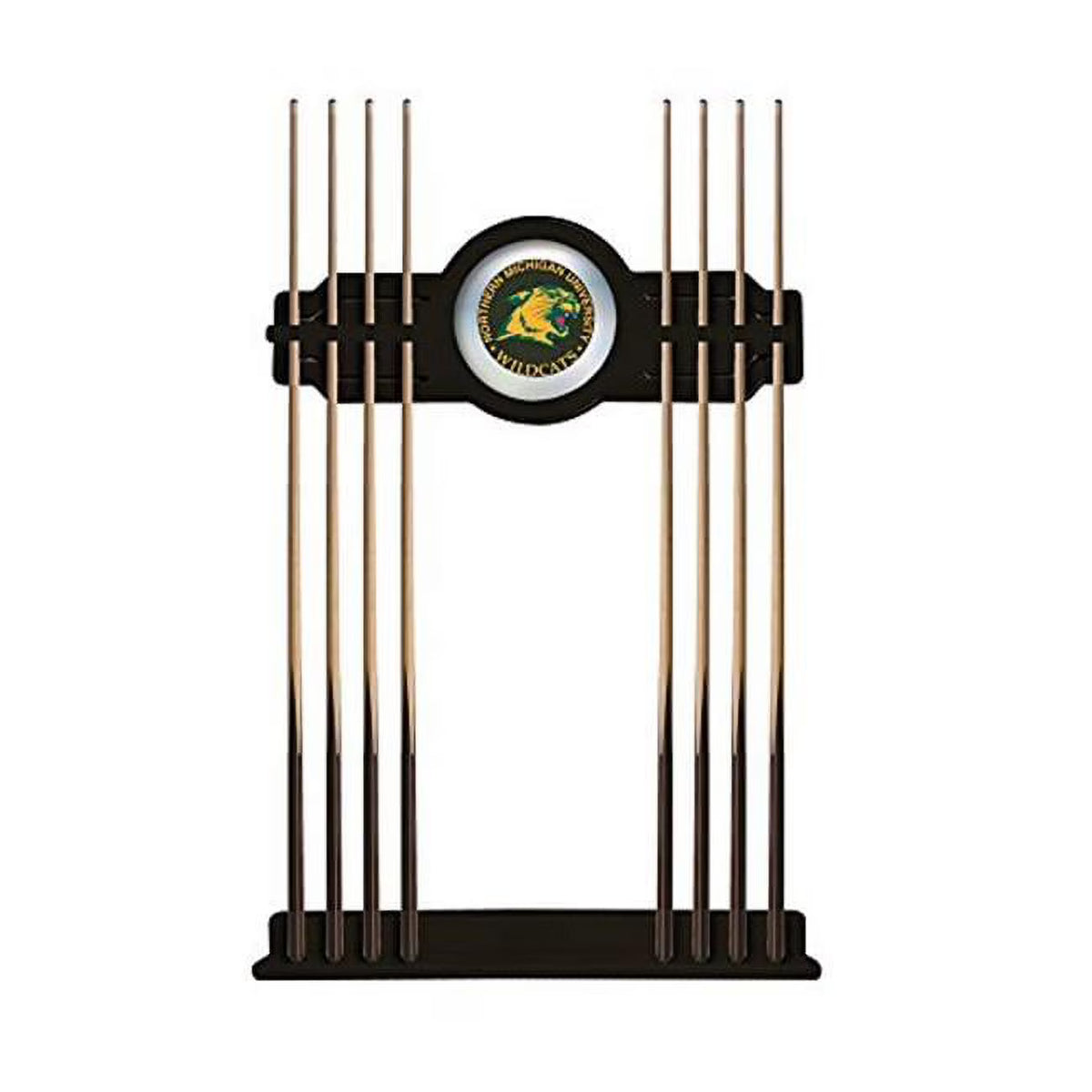 Solid Wood Cue Rack with Black Finish G23941