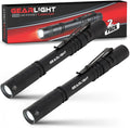 2 Small LED Pocket Flashlights with Clip H7010