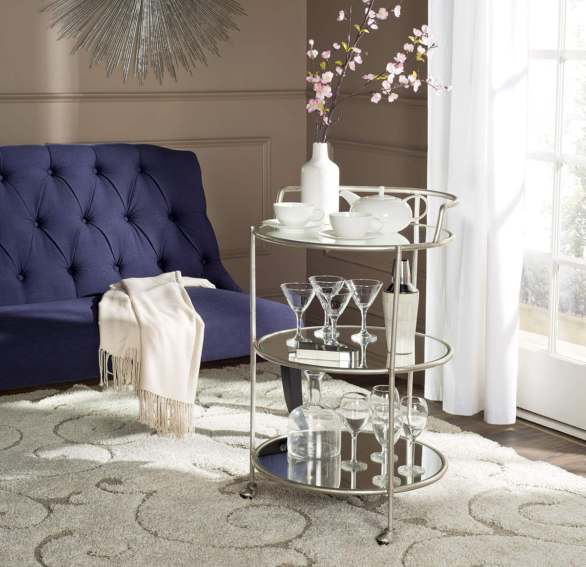 Silver Bar Cart M453