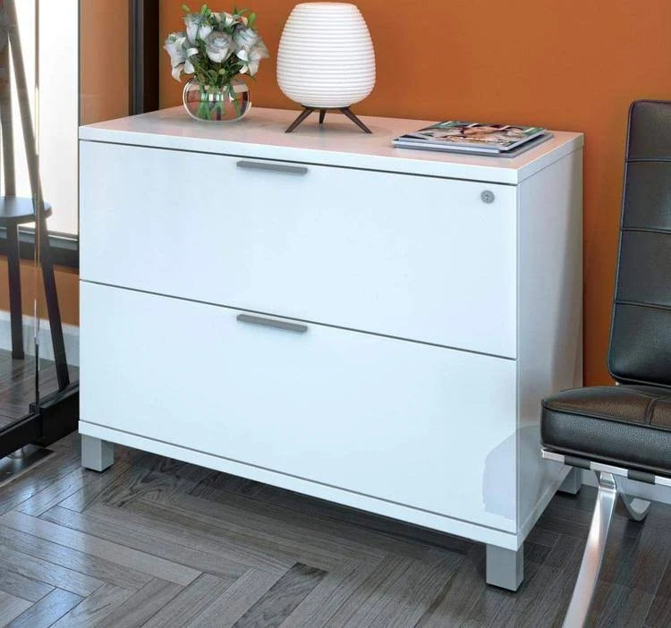 White Assembled Lateral File F29688