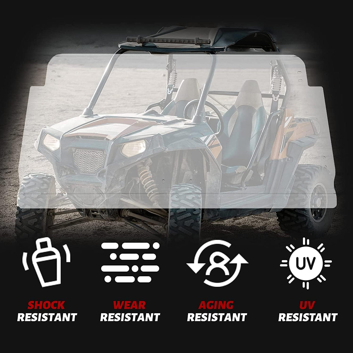 3-in-1 Clear Folding Windshield H152050