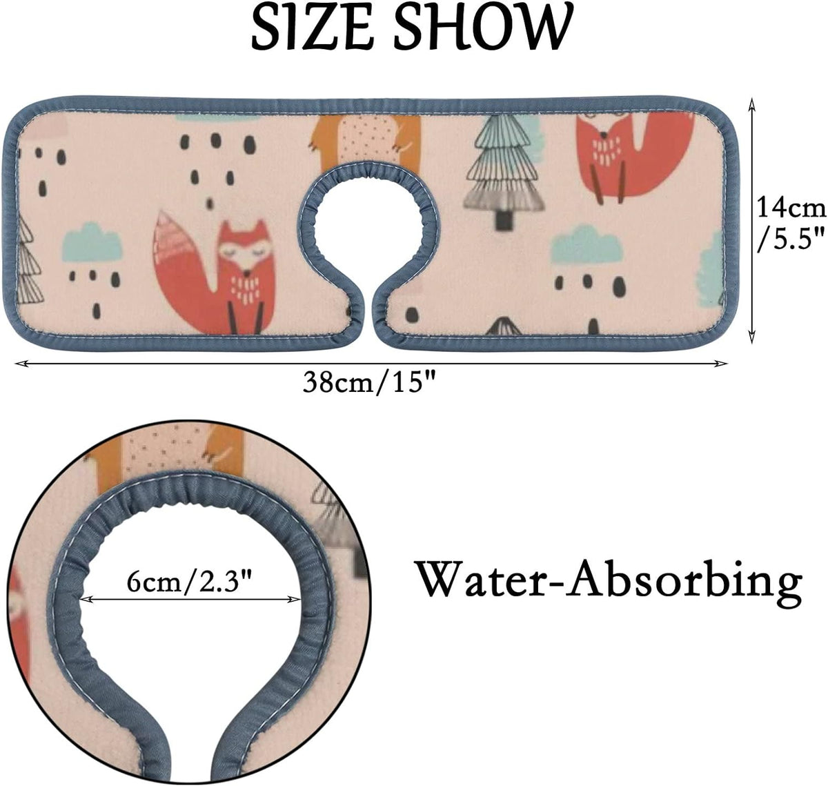 3PCS Microfiber Sink Splash Guard Drip Catcher Q681765
