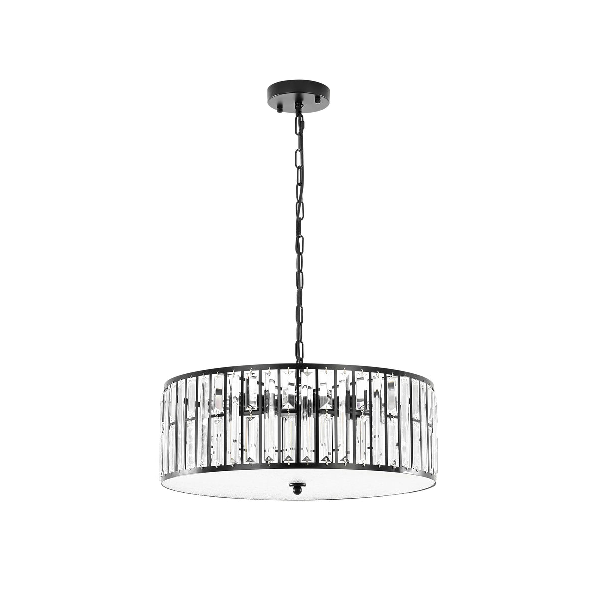 6-Light Dimmable Crystal Drum Chandelier Z508