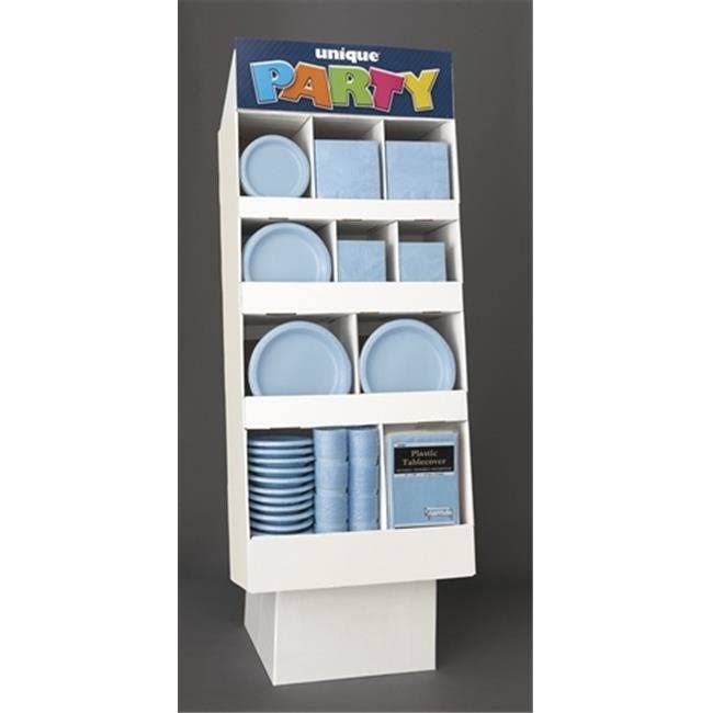 156 Pieces Plasticware P Display in Baby Blue U8261