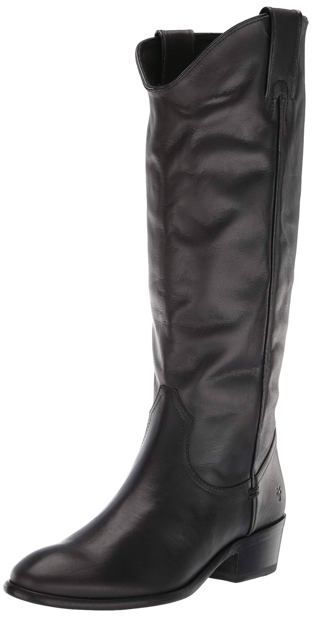 Black Wide Calf Pull On Boots U536