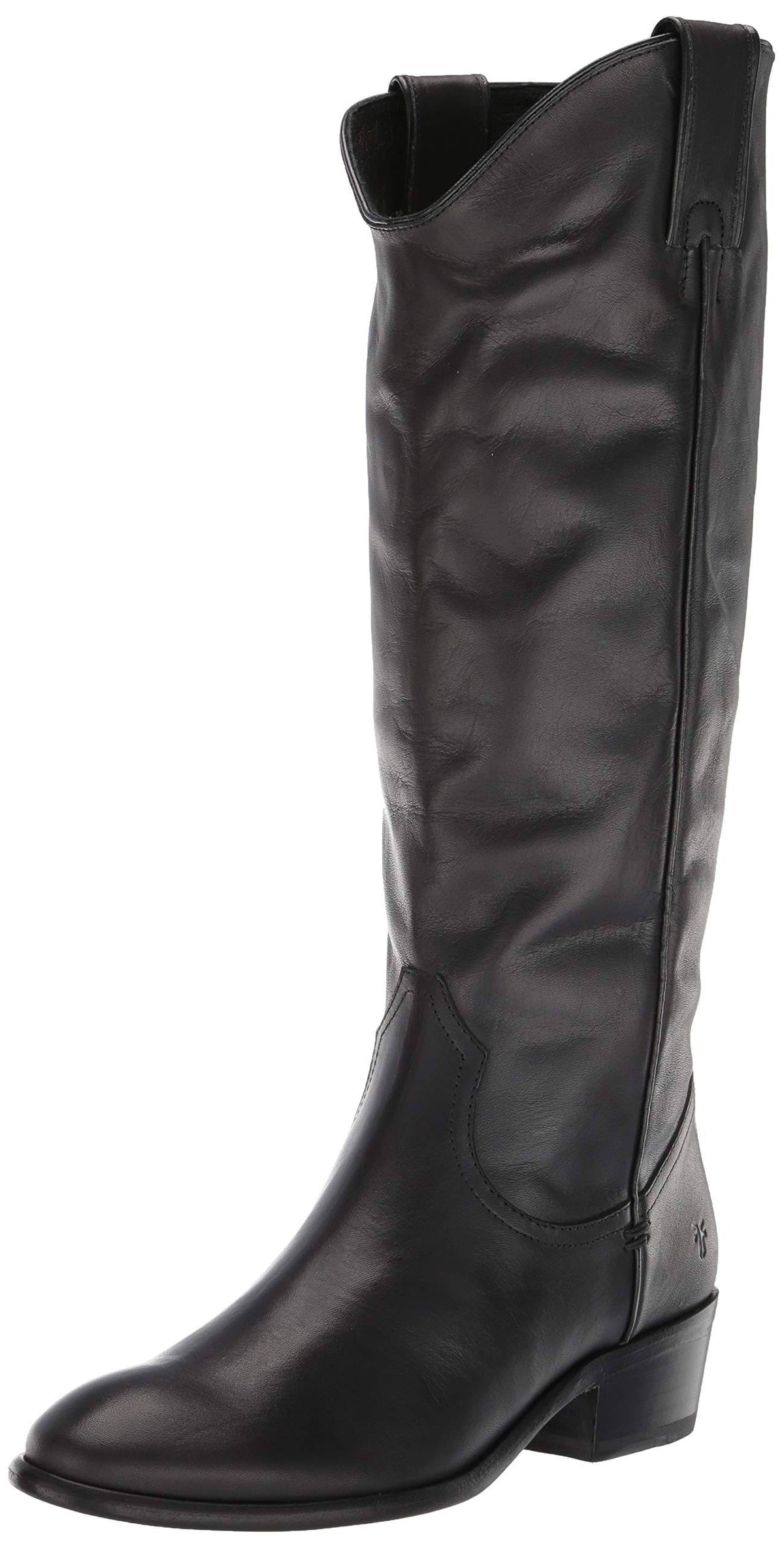 Black Wide Calf Pull On Boots U536