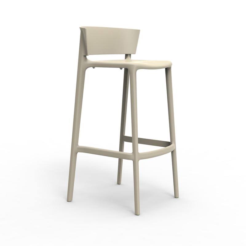 White Patio Bar Stool F9806