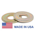 1/2 inch Grade 8 Flat Washer SAE Pattern Medium Carbon Steel Yellow Zinc Plated Pk 1000 A98624