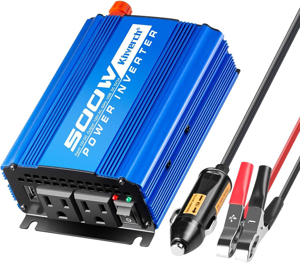 5000W Power Inverter 12V to 110V Car Inverter 4AC Outlets 2USB Ports H744