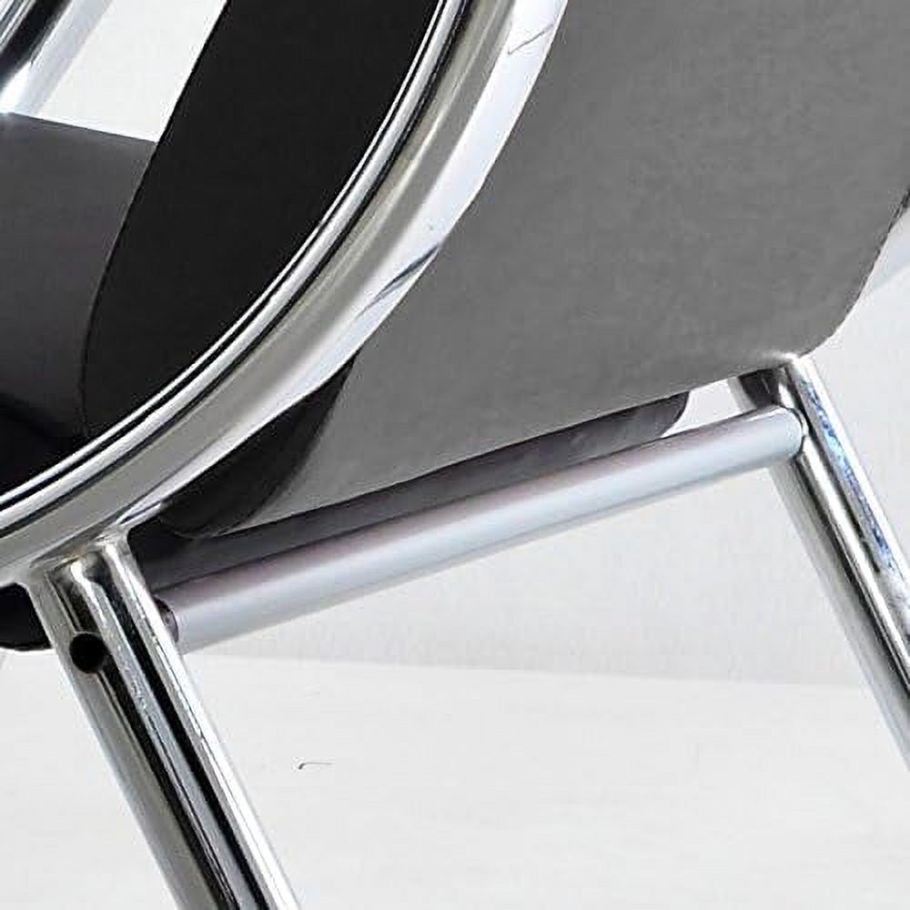 Black PU Leather Office Reception Chair P945