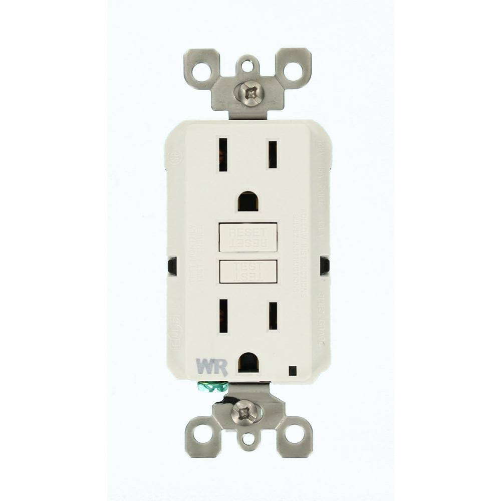 15 Amp Weather Resistant GFCI Outlet, 10-Pack, White G3020