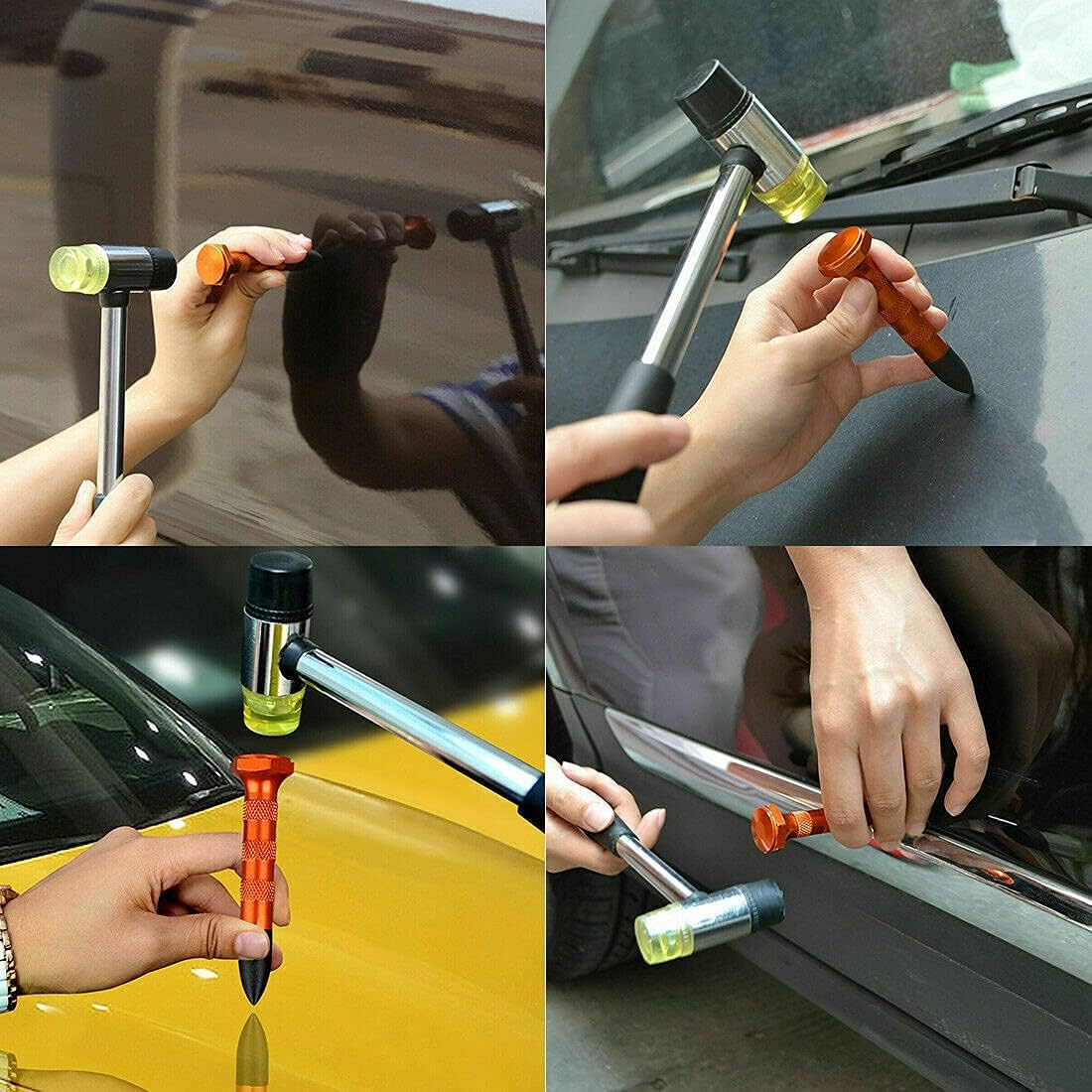 52PCS Car Dent Repair Kit with Rubber Hammer Tap Down Tool S607