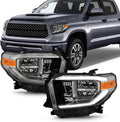 Smoked Chrome Housing LED DRL LED Headlights Headlamps Assembly Pair M401