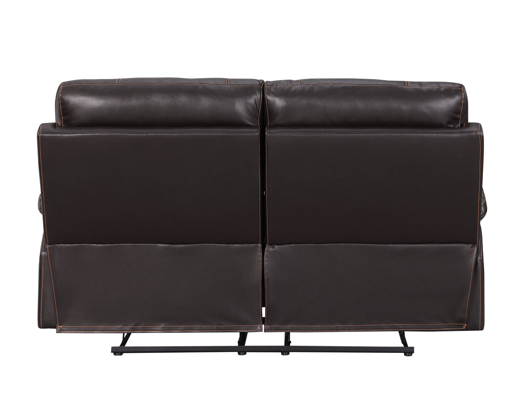 Leather-Air Reclining Loveseat W90178