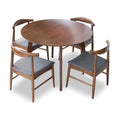Fabric Dining Chair in White/Gray (Set of 5) D735873