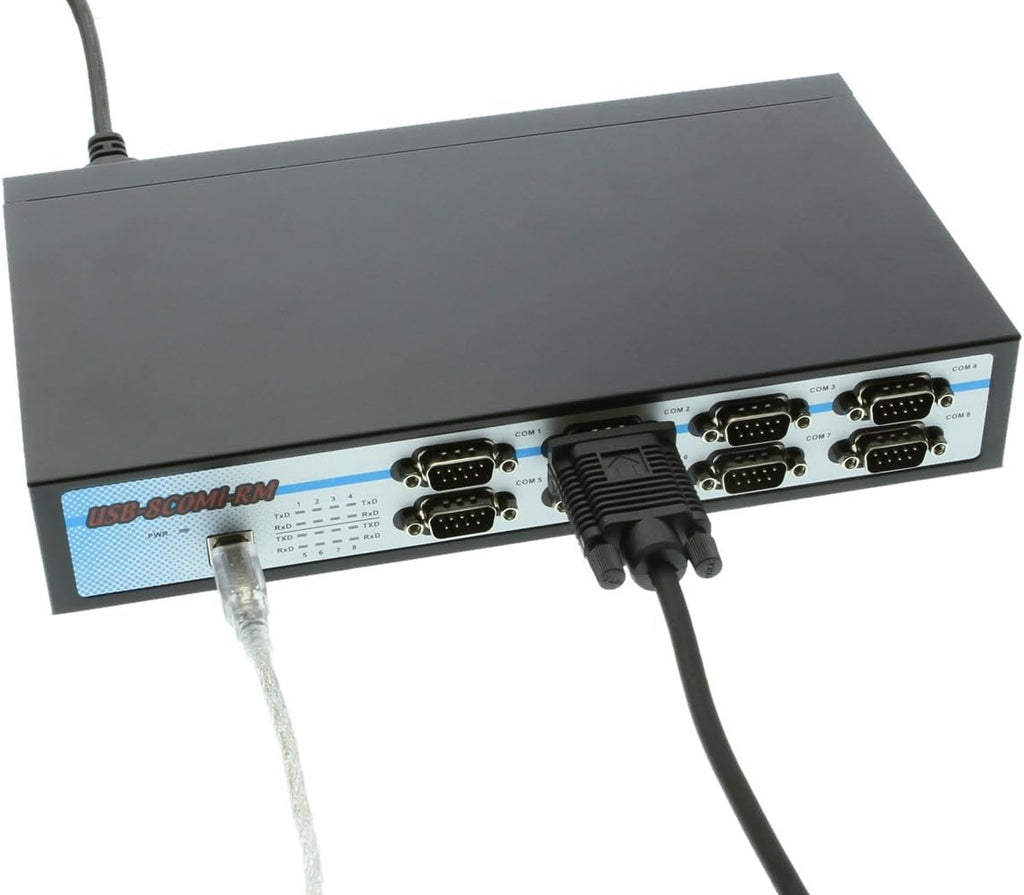 USB to Octal RS-232/422/485 Adapter Metal Case with DIN-Rail X918