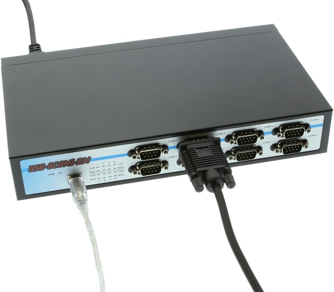 USB to Octal RS-232/422/485 Adapter Metal Case with DIN-Rail X918