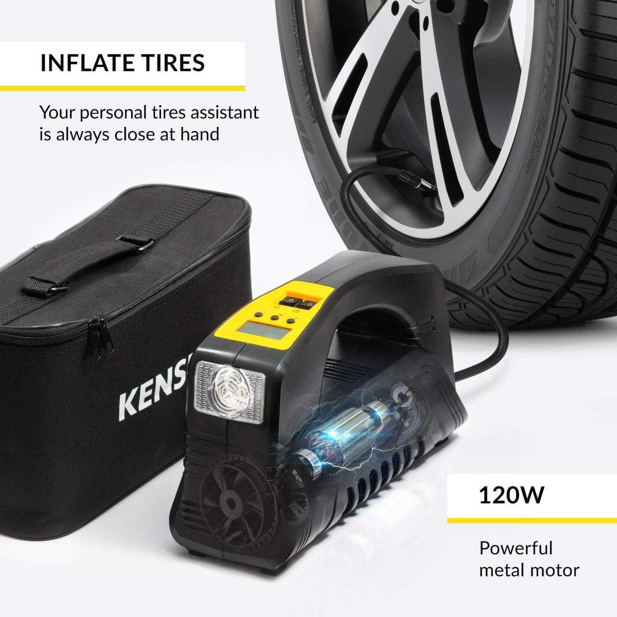 Portable Tire Inflator Air Compressor Pump S26935