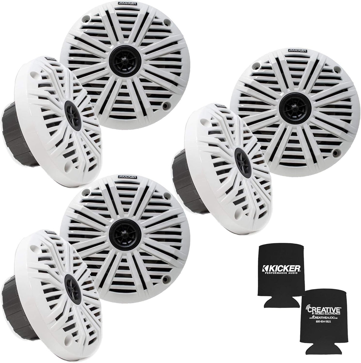 6.5" Marine Speakers (3 Pair) White OEM Replacement Speakers I927975