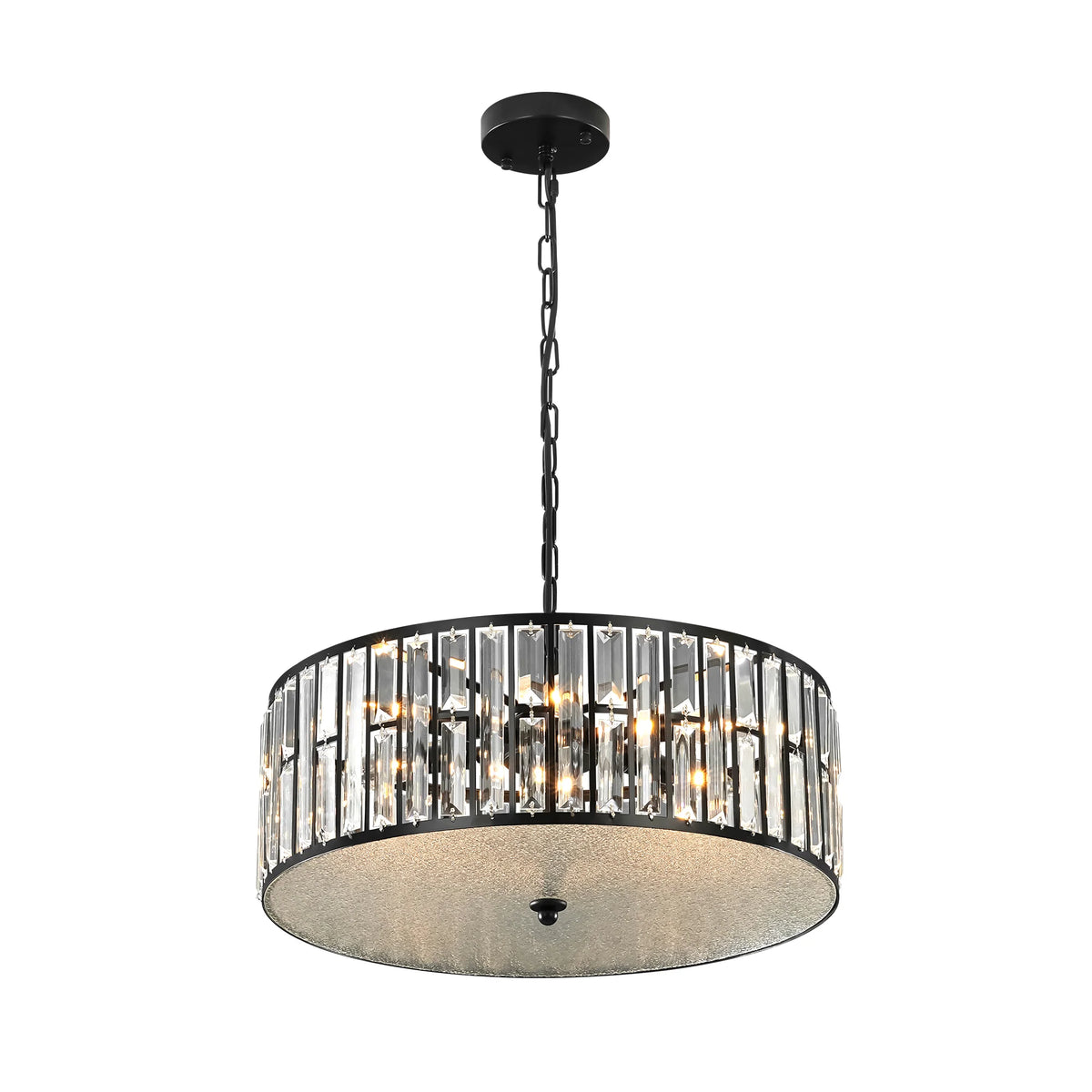 6-Light Dimmable Crystal Drum Chandelier Z508