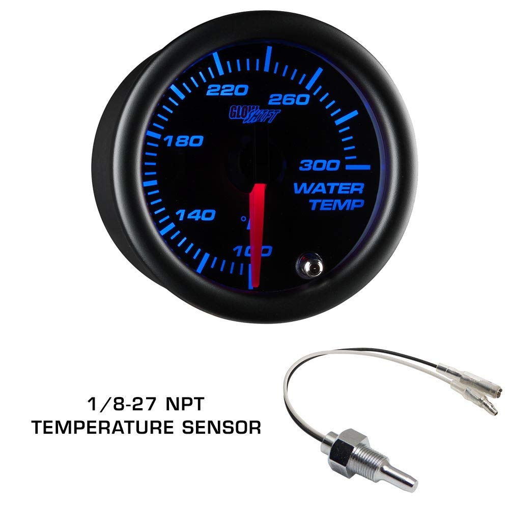 Black 7 Color 100 PSI Oil Pressure, Water Temperature & Transmission Temperature Gauges with Triple Pillar Pod H502024