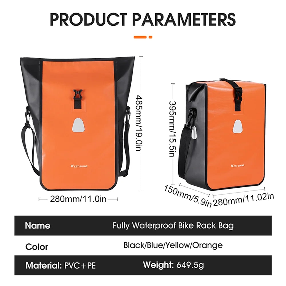 Bike Rear Seats Bag Large Capacity Rack Trunk Bag H421783