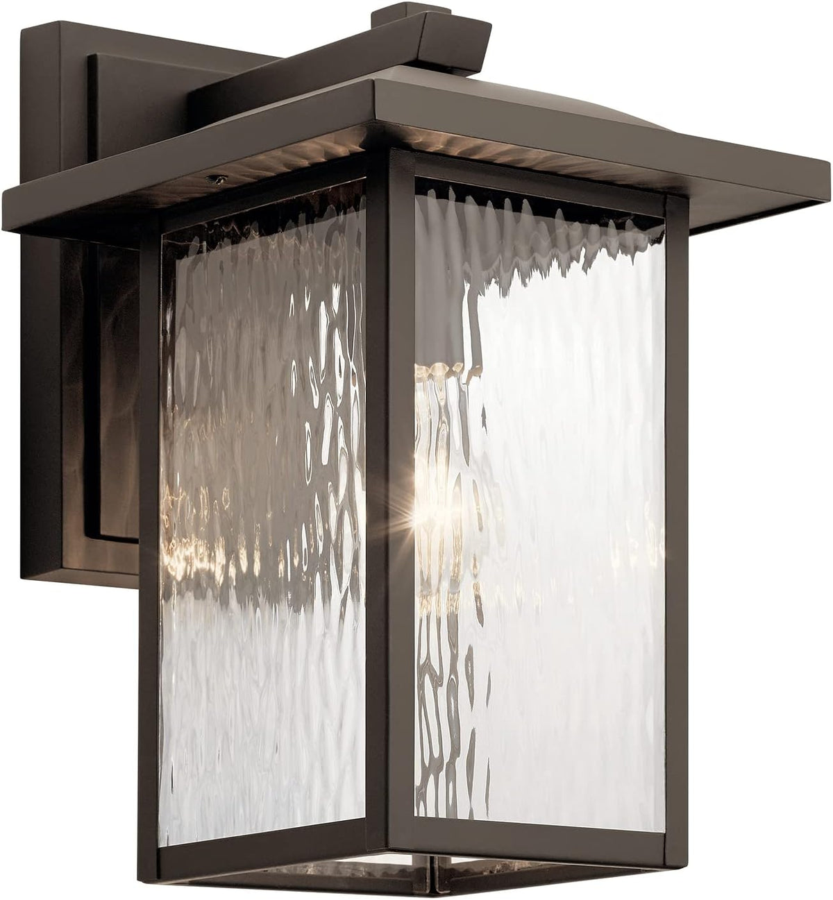 Olde Bronze Outdoor Wall Light with Clear Water Glass Y6912