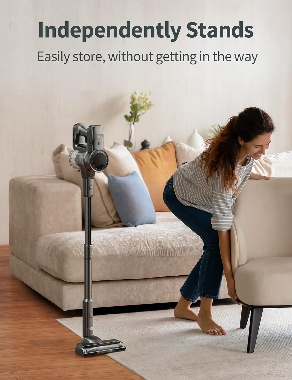 Cordless Stick Vacuum Cleaner 4 in 1, Grey P8922