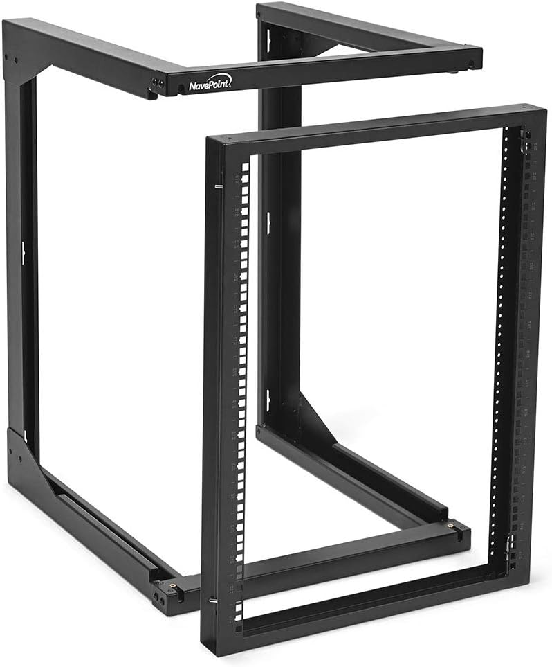 12U Wall Mount Open Frame Network Rack with Swing Out Hinged Gate T885280