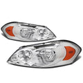 Headlight Assembly Chrome Housing Amber Corner Headlamp W2121