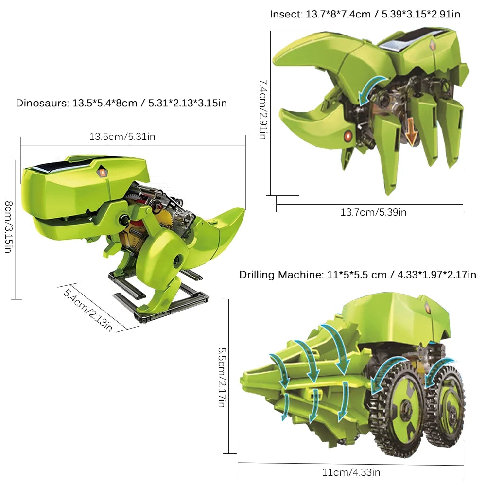 3 in 1 Solar Robot DIY STEM Science Experiment Assembly Model M670794
