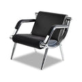 Black PU Leather Office Reception Chair P945