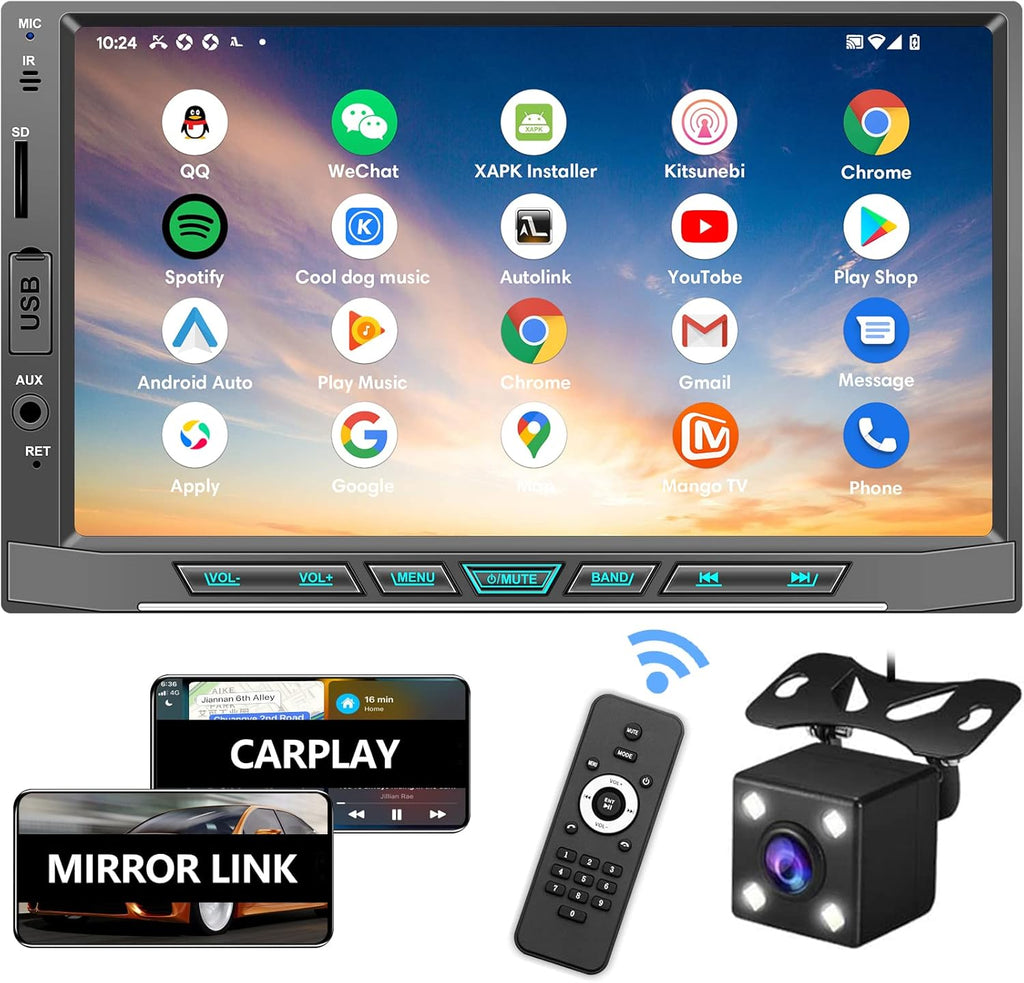 7 Inch Touchscreen Car Stereo with Bluetooth 5.2, Backup Camera M159334
