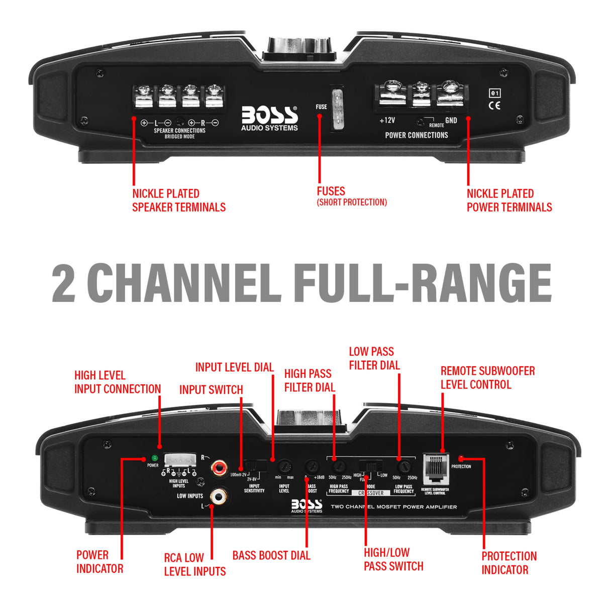 2 Channel Car Amplifier, 1000 W Z55368