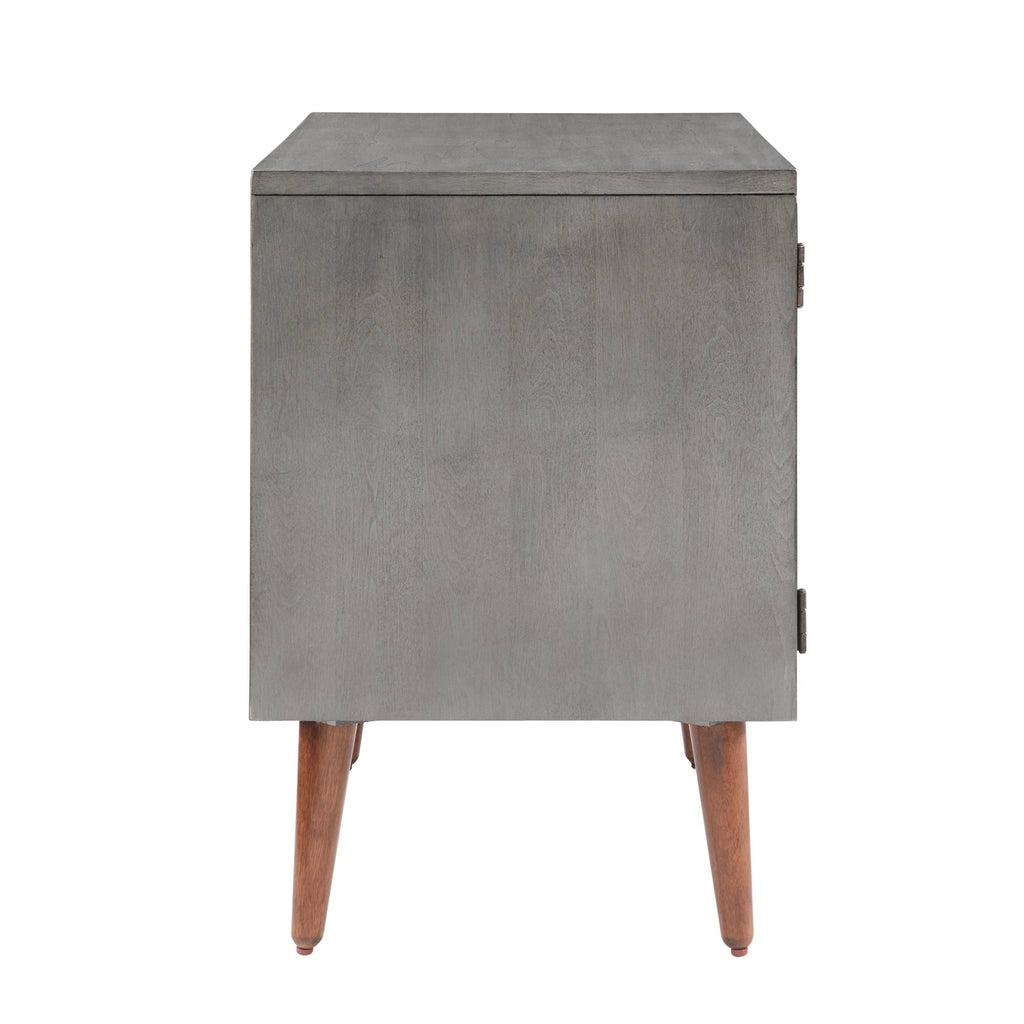 Grey 1-Drawer Storage Nightstand G41004