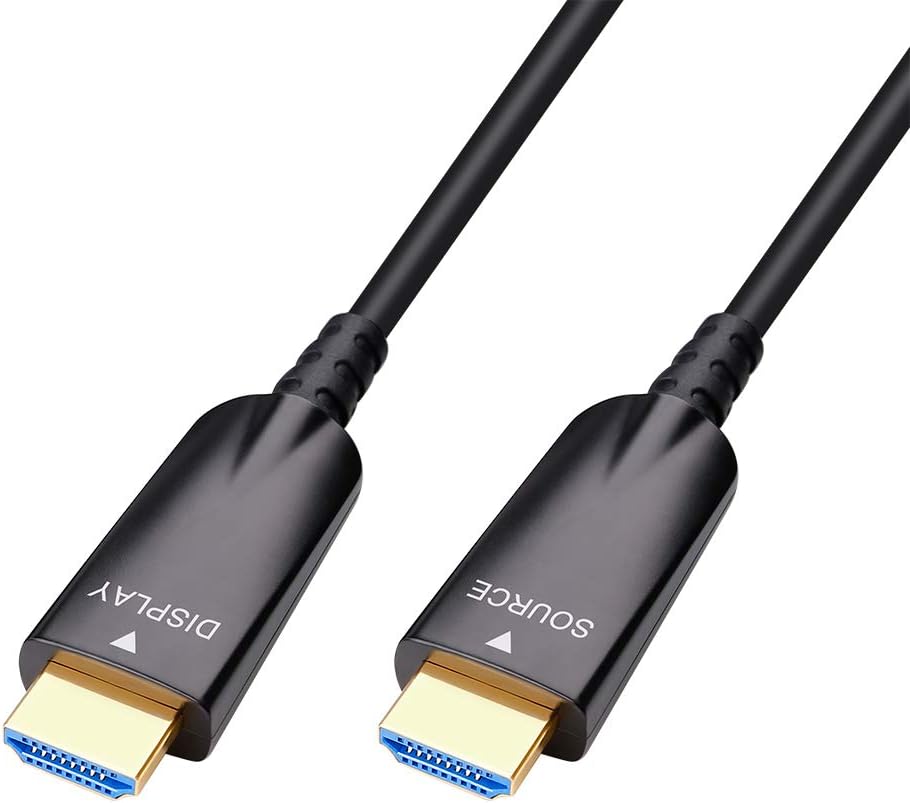328 Feet Fiber Optic HDMI Cable with 4K 30Hz and 1080p 60Hz HD Video 3D HDCP CEC High Speed Supported (100 Meters, Black) P26353