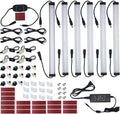 6 PCS 12 Inches LED Light Bars, Daylight White, 31W 2000 Lumen C462