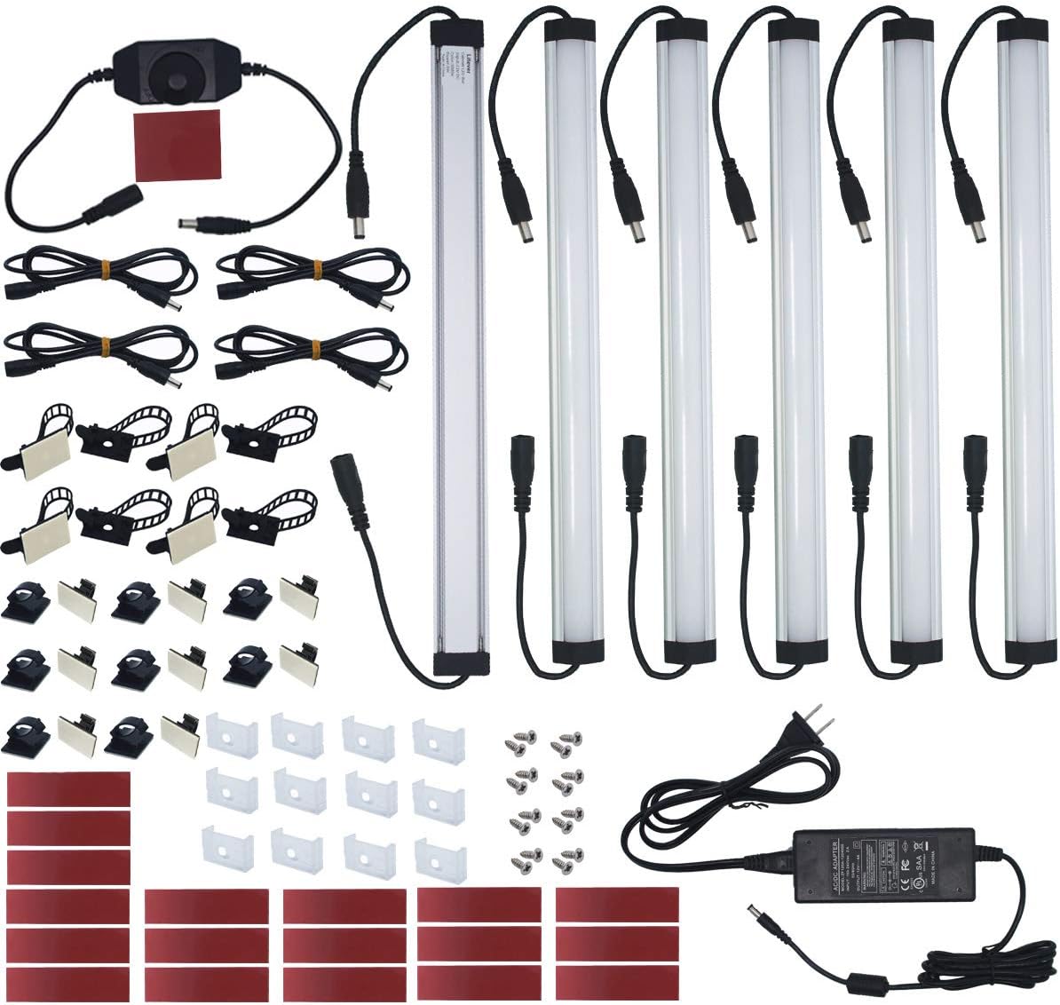 6 PCS 12 Inches LED Light Bars, Daylight White, 31W 2000 Lumen C462