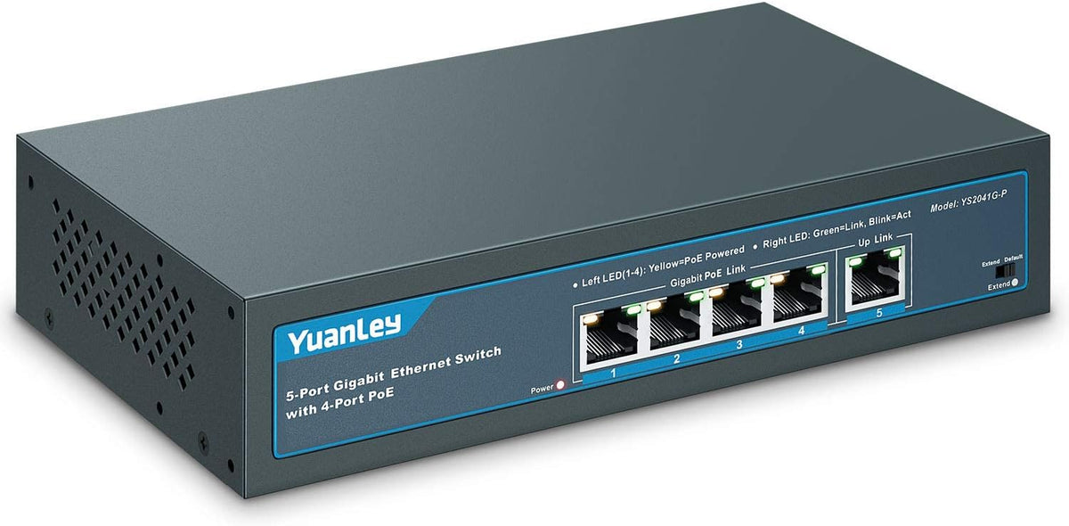 24 Port PoE Gigabit Unmanaged Ethernet Switch, 400w, Metal H34773