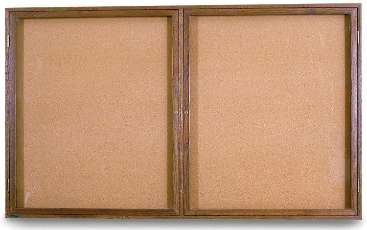 Oak Indoor Enclosed Corkboard K427245